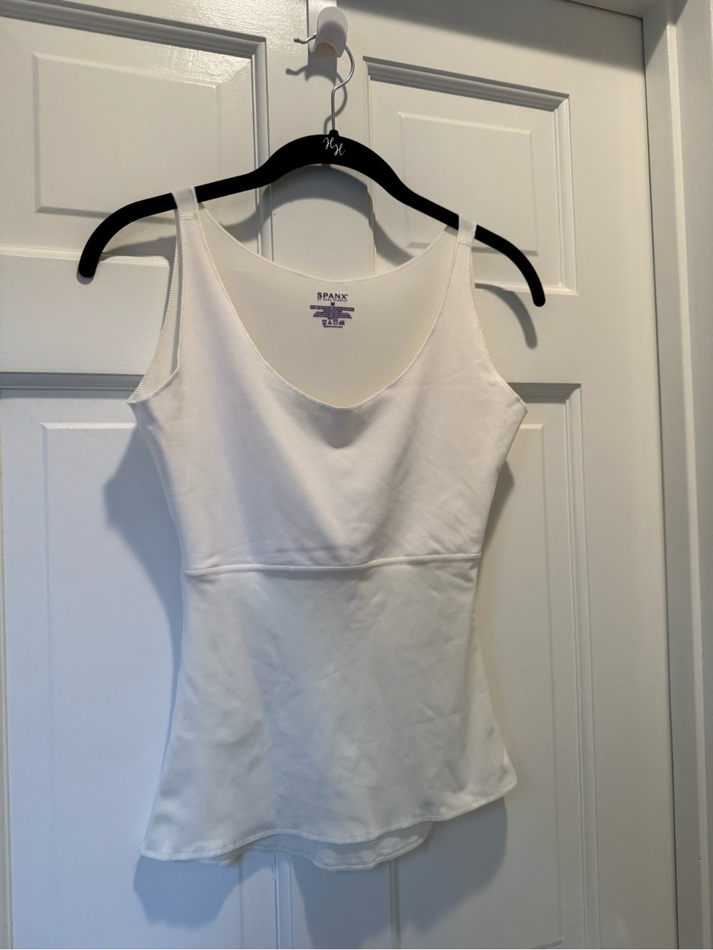SPANX White Shaping Camisole Tank with Scoop Neck
